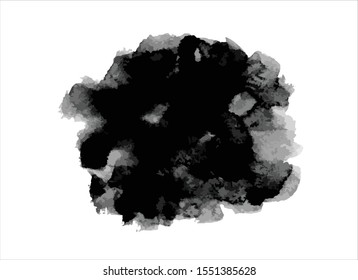 art abstract black ink paint stroke background vector