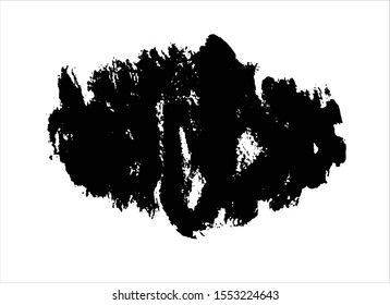 art abstract black ink paint stroke background vector