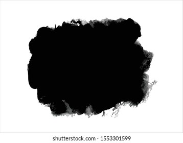 art abstract black ink paint stroke background vector