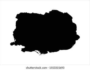 art abstract black ink paint stroke background vector