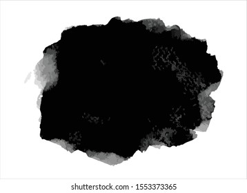 art abstract black ink paint stroke background vector