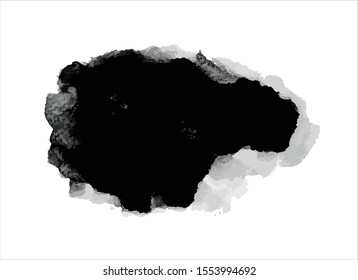 art abstract black ink paint stroke background vector