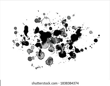 art abstract black ink paint stroke background