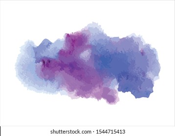 art abstract blue watercolor paint stroke background vector