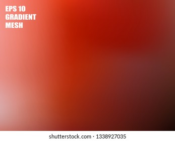 Art abstract blurred background. Color mesh background. Shades of red and brown at the base.