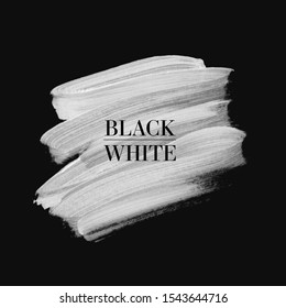 Art abstract brush paint texture stroke vector over black background. Perfect design for headline, logo and sale banner.	
