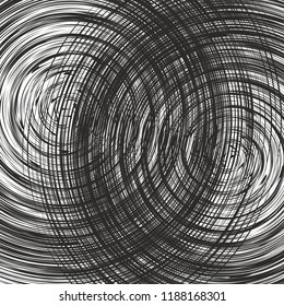 art abstract circle spiral lines circular shape monochrome halftone black and white geometric pattern swirl vector background