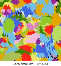 art abstract colorful chaotic waves seamless pattern, background in red, fuchsia, magenta, orange, pink, lilac, violet and blue, green colors