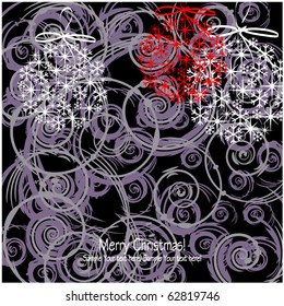 art abstract colorful christmas pattern, vector background with space for text
