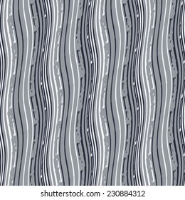 Art abstract decorative irregular wavy stroke textured background. Seamless pattern. Vector.