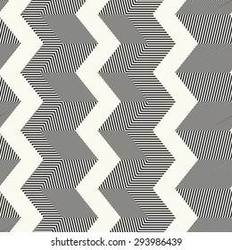 Art abstract eccentric zigzag seamless pattern.