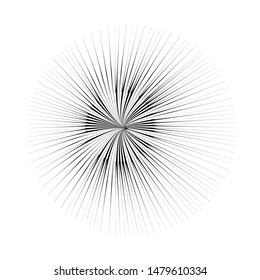 Art abstract explosion effect monochrome vector design element isolated on white 