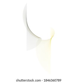 Art abstract futuristic modern design element yellow black color lines, vector, isolated on white, 