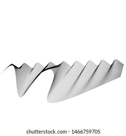 art abstract futuristic wavy design element motion effect isolated on white  curved lines geometric template