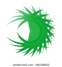 Art abstract geometric creative design with green color