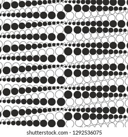 art abstract geometric pattern with cicrles halftone black and white vector background