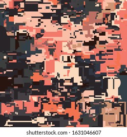 Abstraktes geometrisches Muster mit Pixel Style 8 Bit Mosaik 