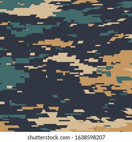 Art Abstract Geometric Pattern with Pixel Style Mosaic Elements