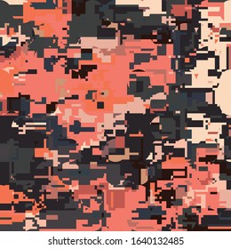 Art Abstract Geometric Pattern with Pixel Style 8 Bit Mosaic 