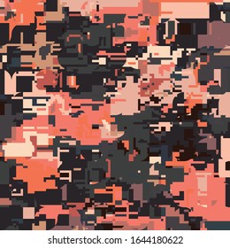 Art Abstract Geometric Pattern with Pixel Style 8 Bit Mosaic 