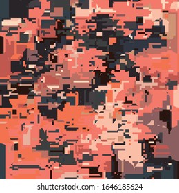 Art Abstract Geometric Pattern with Pixel Style 8 Bit Mosaic 