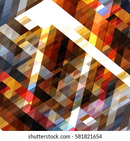 art abstract geometric pattern of pixels; Background in red, blue, yellow, gray colors