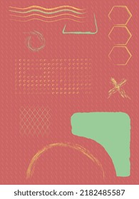 Art with abstract geometric shapes. For interiors, web, vintage, advertising, commercial banner, billboard, sale, poster, flyer.