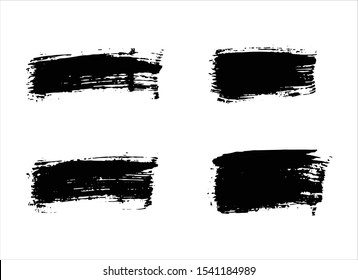art abstract ink paint stroke background vector