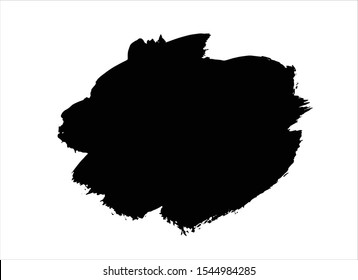 art abstract ink paint stroke background vector