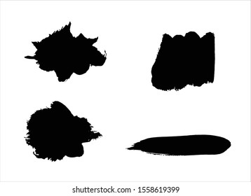 art abstract ink paint stroke background vector