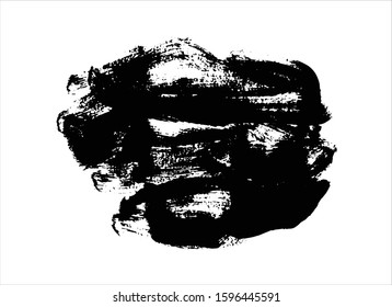 art abstract ink paint stroke background brush vector