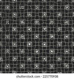 Art abstract irregular checkered background. seamless pattern. Vector.
