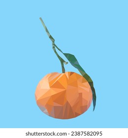 Art. Abstrakt. Low-Poly. Low-Poly-Früchte. Low-Poly-Vektorstock.