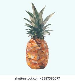 Art. Abstract. Low poly. Low poly fruit. Low poly vector stock.