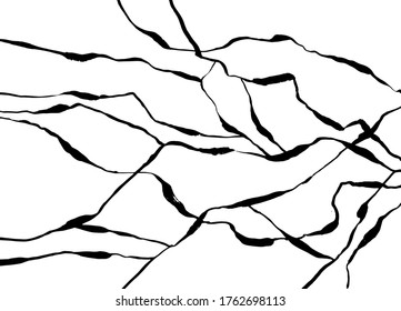 Art abstract marble print template in black and white. Vector illustration.