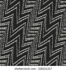 Art abstract noisy textured zigzag grid background. Seamless pattern. Vector.