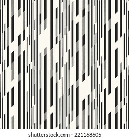 Art abstract optical effect irregular noisy block seamless pattern. Vector.