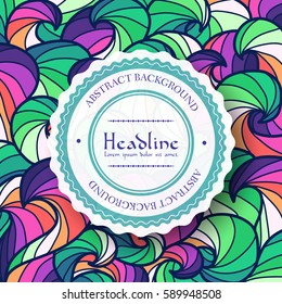 art abstract painting picture with rainbow colorful colors on background. Template design for web and mobile. Vector vintage illustration  concept