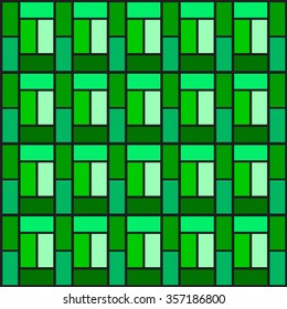 Art abstract rectangle back pattern green