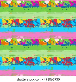 Art abstract seamless pattern. Camouflage fabric. Distressed print. Ethnic Background. Boho texture. Random, chaotic watercolor brush strokes. Vector design