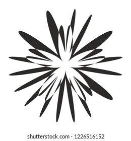 Art abstract single design element geometric isolated black retro modern shape monochrome graphic for web and print sign symbol icon template