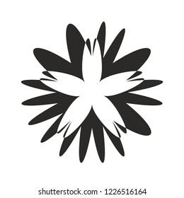 Art abstract single design element geometric isolated black retro modern shape monochrome graphic for web and print sign symbol icon template