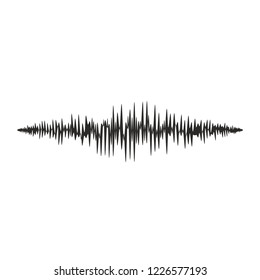 Art abstract single design element wavy line equalizer frequency geometric isolated black retro modern shape monochrome graphic for web and print sign symbol icon template