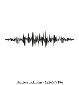 Art abstract single design element wavy line equalizer frequency geometric isolated black retro modern shape monochrome graphic for web and print sign symbol icon template