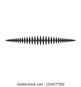 Art abstract single design element wavy line equalizer frequency geometric isolated black retro modern shape monochrome graphic for web and print sign symbol icon template