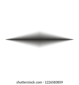 Art abstract single design element wavy line equalizer frequency geometric isolated black retro modern shape monochrome graphic for web and print sign symbol icon template