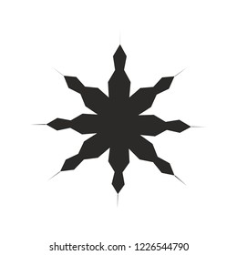 Art abstract single star design element geometric isolated black retro modern shape monochrome graphic for web and print sign symbol icon vector template
