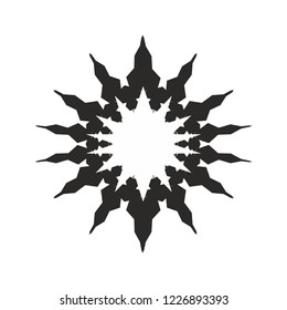 Art abstract single star design element geometric isolated black retro modern shape monochrome graphic for web and print sign symbol icon vector template