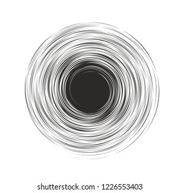 Art abstract single vector design element geometric isolated black retro modern shape monochrome graphic for web and print sign symbol icon template swirl circle twist