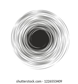 Art abstract single vector design element geometric isolated black retro modern shape monochrome graphic for web and print sign symbol icon template swirl circle twist